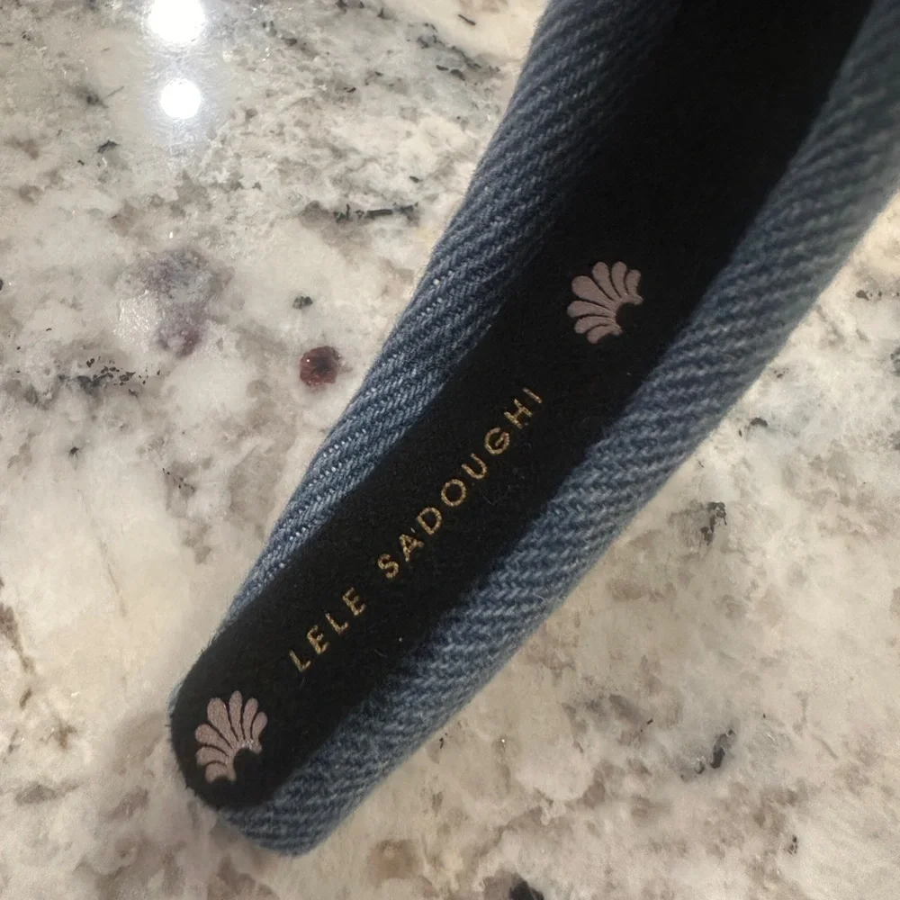 Lele Sadoughi KIDS denim knotted headband